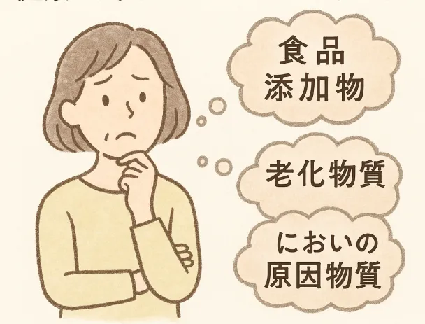 体の中の残留物